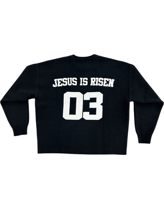 Black 'Jesus Is Risen' Crewneck