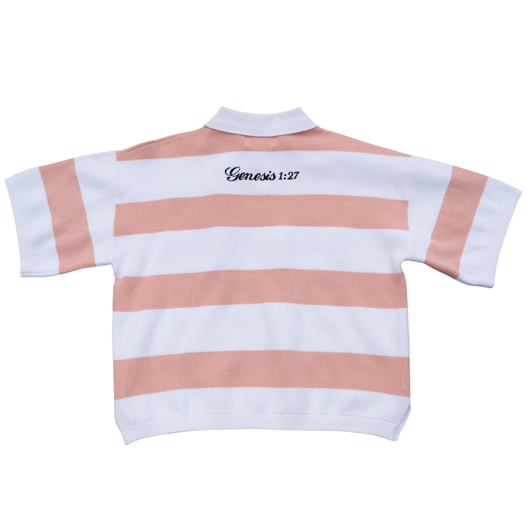 Pink "Designed By Jesus" Polo