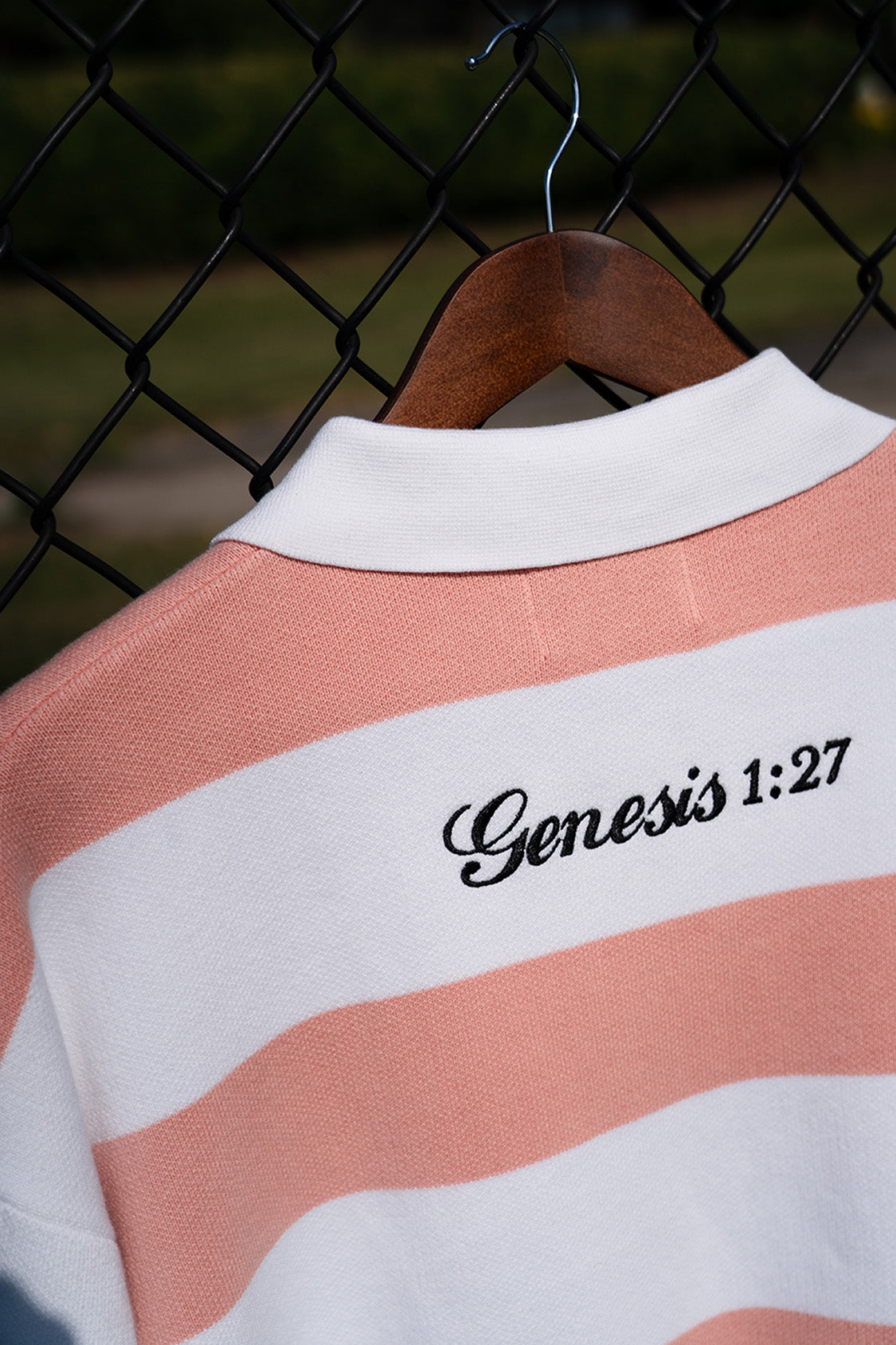 Pink "Designed By Jesus" Polo